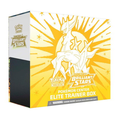 Pokémon TCG Sword & Shield Brilliant Stars Pokémon Center Elite Trainer Box – 10 Booster Packs, Arceus Deck Box & Premium Accessories